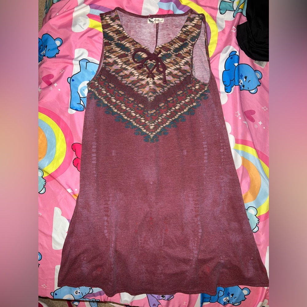 About a girl Elegant Designed with Flowers Mini Dress